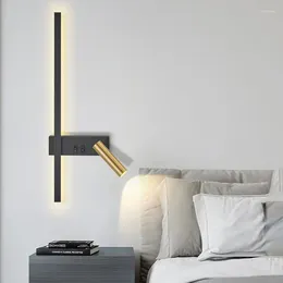 Wall Lamp Nordic Modern Creative Led Simple Living Room Sofa Background Decorative Reading Bedroom Bedside