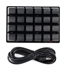 Mini Black 24 Keys Custom Mechanical Keyboard 16 Keys Programmable Gaming Keyboard Sayo Device Shortcut Keypad for Office 240304