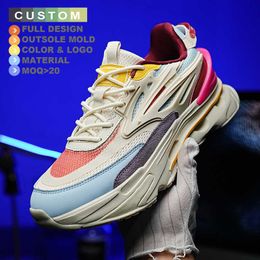 HBP Non-Brand High Quality Men Shoes Mens Fashion Sneakers Male Running Shoes Chunky Sneakers For Men Casual Shoe 45 Plus Size