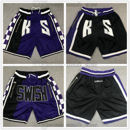 Men Basketball Shorts De'Aaron Fox Domantas Sabonis Malik Monk Keegan Murray Harrison Barnes Kevin Huerter Sports Pants Jason Williams Chris Webber Peja Stojakovic