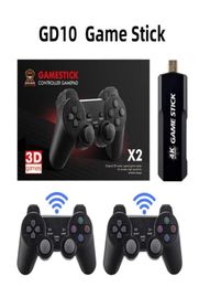 GD10 Game Stick 4K Retro Video Game Console 24G Wireless Controllers HD EmuELEC43 System Over 40000Games BuildIn3425187