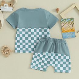 Clothing Sets Toddler Baby Boy Summer Clothes Short Sleeve Cute Print Tops And Drawstring Shorts