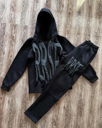 3D Letter Foam 2 Piece Set Tracksuit Men Y2k Set Sweatpants Tracksuit Men and Women Streetwear Hip Hop Casual Oversized Hoodie 240315