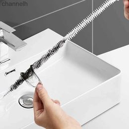 Other Household Cleaning Tools Accessories 1/2pcs Super long Pipe Brush Bathroom Hair Sewer Flexible Drain Clog Plug Hole Remover Tool 240317