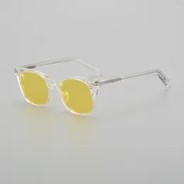 Sunglasses Fashion Niche Square Polarized UV400 Retro Full-frame Colored Glasses Individuality Trend Sunscreen Driving