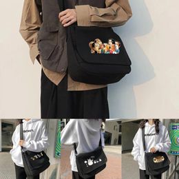 Bag Shoulder Messenger Bags Harajuku Canvas Crossbody Women Japanese Diagonal Pouch Girl Student Envelope Cartoon Pattern