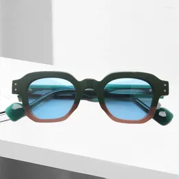 Sunglasses Acetate Vintage Handmade High Quality Coloured Men Glasses Personalised Outdoor UV400 Women Travel Vacation Eyeglasses