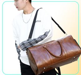 Unisex Large Capacity Waterproof Luggage Bag Portable Sport Weekend s Business Duffle Soft Leather Travel Suitcase 2202229428488