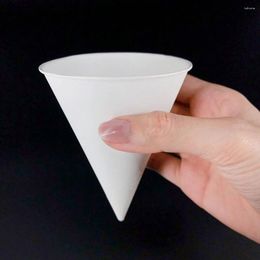 Disposable Cups Straws 200 Pcs Cone Paper Cup Shaped Dessert For Water Dispensers Server