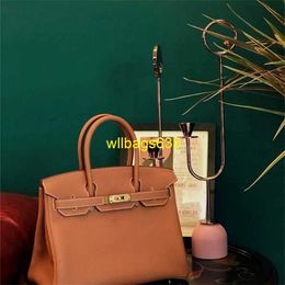 Tote Bags Genuine Leather Bk Habdbags Diy Handmade Bag Genuine Leather High Quality 2024 Handbag Womens Classic Contrast Color Litchi Patter have logo HBQ2PO