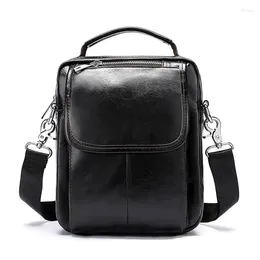 Bag BOLEKE Crazy Horse Genuine Leather Men Bags Handbag Shoulder Business Retro Cow Messenger