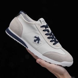 HBP Non-Brand summer new mens genuine leather shoes trendy mens sports casual breathable shoes