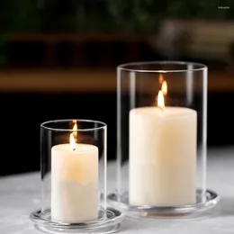 Candle Holders 3 Pcs Shade Clear Household Shades Candlestick Accessories Tube High Borosilicate Glass Cover