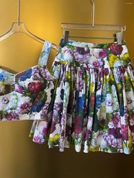 Work Dresses Women's Printed Camisole Vest Pure Cotton Skirt Versatile Set