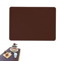 Mat Foldable Placemat Nonslip Waterproof Picnic BBQ Table Mat Heat Resistant Outdoor Camping Travelling PU Leather Table Pads