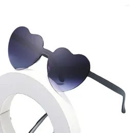 Sunglasses Love Solid Color Frameless Heart Glasses Dazzling Gafas De Sol Para Hombre Designer