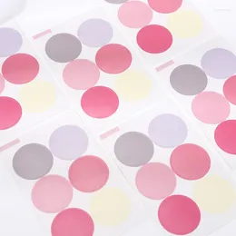 Party Decoration 120pcs Pink Paper Stickers Morandi Colour Self Adhesive Gift Box Packing Label DIY Wedding Decor