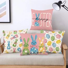 Pillow Office Cover Festive Easter Egg Covers Exquisite Seasonal Throw Pillowcases With Super Soft For Spring