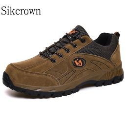 Shoes Brown Man Hiking Shoes Size 47 48 49 Outdoor Leather Casual Shoes Women Warm Fur Sneakers Winter Tracking Shoes Waterresist