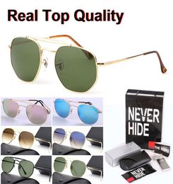 Brand Designer vintage Square Sunglasses Women men uv400 Mirror glass lens Sun Glasses with original box packages accessories e8044601