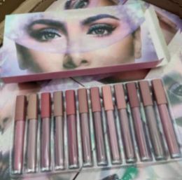 Beauty 12colors Matte Liquid Lipstick Kit Lipgloss Brand Designer Make Up With DHL Lipgloss 12pcsSet6452952