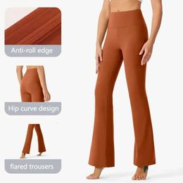 Lu Align Pant Lemon Waist Flared High Lu Fashion with Stretch Thin Outer Wear Casual Breathable Yoga Pants Fiess Sports Pant Gym Jogger Spo