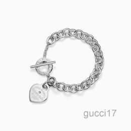 Bracelet for Women 925 Sterling Silver Heartshaped Diamond Arrowhead Love Pendant Chain High Quality Luxury Brand Jewelry Girlfriend Gift Witn Bo M06L