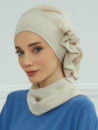 Ethnic Clothing Muslim Hat Hijabs For Woman Cap Women Islamic Turban Ladies Head Scarf Wrap Flower Design