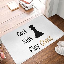 Carpets Cool Kids Play Chess Non-slip Doormat Carpet Living Room Kitchen Mat Prayer Home Decorative