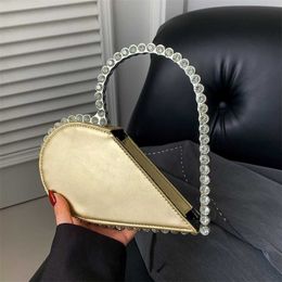 Shoulder Bags Niche Design Designer Handbags Tote Diamond Love Banquet Handbag Bag For Women 240311