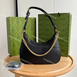 Aphrodite Small Bag Luxury Moon Hobo Crossbody Shoulder Bags Designer Women Genuine Leather Chain Clutch Tote Handbag 25cm