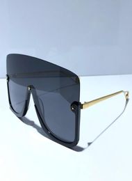 New fashion designer sunglasses 0540 connected lens big size half frame with small star avantgarde popular goggle top quality 0543701211