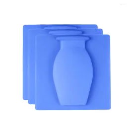 Vases 3Pcs Silicone Window Vase Punch Free Reusable Modern Fridge Door Glass Ceramic Tile Wall Mount Flowers Plants Decora