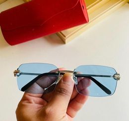 vintage Eyeglasses Frames Sunglasses Wood Half Rim plated Santos New in Box numC2108113a2795486