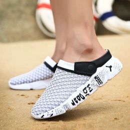 Boots Summer Men Sandals Mesh Casual Shoes Beach Slippers Clogs Male Sneaker Clogs Man Breathable Sandalias Zapatos Hombre Size 3946