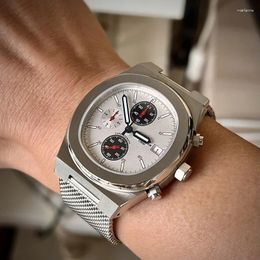Wristwatches Sapphire Crystal VK63 Men's Homage Watch Time Code Waterproof 5Bar 316L Stainless Steel Vintage