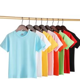 Children's T-shirt 100% Polyester Kids Shirt for sublimation Printing Blank 180 GSM Toddlers Youth T-shirt Plain Pastel Colour T Shirt