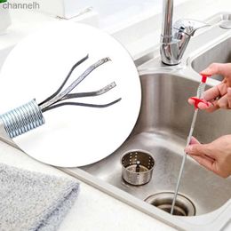 Other Household Cleaning Tools Accessories 60cm Drain Clog Water Sink Cleaner Snake Unblocker Kitchen Bath Rod Hair Remover 240318