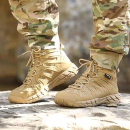 Fitness Shoes Tactical Outdoor Military Combat Boots Men 46 Size Army Training Ultralight EVA Absorbing Mountain Hiking Male