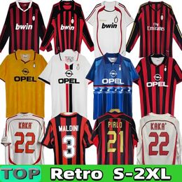 90 91 Retro SOCCER JERSEY shirts home 95 96 97 Gullit 01 02 03 Maldini Van Basten football KAKA Inzaghi 06 07 milan 2009 football t shirt PIRLO SHEVCHENKO BAGGIO Milans