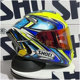 Motorcycle Helmets Shoei X14 X X-Fourteen Tc-6 Abs Fl Face Riding And Falling Prevention Drop Delivery Automobiles Motorcycles Accesso Dhltv