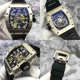 Fashion Watch RM Watch Female Watch RM030 Full Skeleton Dial 18K White Gold Watch Mens Moving Storage Display Automatic Mechanical Watch