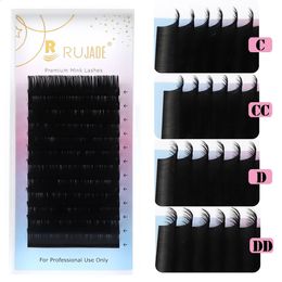 Rujade Russian Volume Lashes All Sizes 620mm Faux Mink Individual Eyelashes Extensions LongShortLower Lash Cashmere 240318