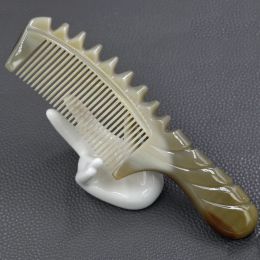 Tools Natural Yak Horn Comb Fine Tooth Comb Hair Straighter Comb AntiStatic Hair Massage Brush