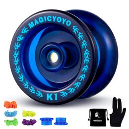 MAGICYOYO K1-Plus Professional Responsive Yoyo for Kids Beginner Durable Plastic Yo yo with 5 Yoyo Strings Yo-Yo Glove Bag 240314