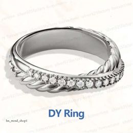 DY Ring for Women 1:1 High Quality Wedding Rings Engagement Station Cable Collection Vintage Ethnic Loop Hoop Pendant Punk Designer Dy Jewellery Gift Band 527