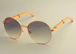 2019 new round frame sunglasses 19900692 glasses retro fashion sun visor stainless steel metal temple sunglasses5351001