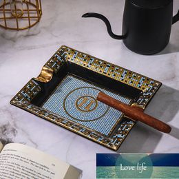 Top Luxury Creative European Ceramic Ashtray Desktop End Table Living Room Bedroom Personality Ashtray Fashion Trend Ashtrays