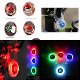 Bike Lights Led Bicycle Light Conduit Silica Gel Rear Cushion Lamp Safety Warning Accessories Drop Delivery Sports Outdoors Cycling Dhedc