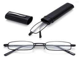 Sunglasses Portable Lightweight Slim Reading Glasses With Tube Case Anti Blue Light Readers For Men Women Mini Compact Eyeglasses1297362